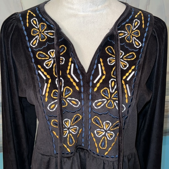 NWT Bobeau Bohemian Style Long Sleeve Blouse, Small - Picture 2 of 9